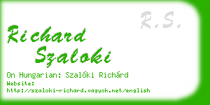 richard szaloki business card