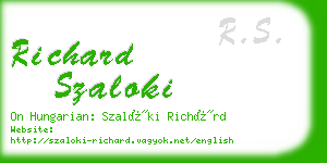 richard szaloki business card